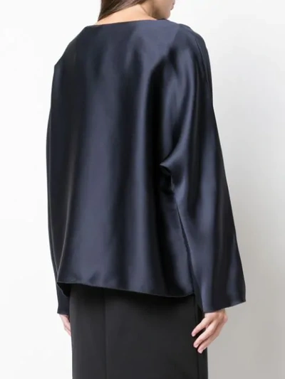 Shop The Row Dylia Structured Blouse In Blue