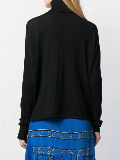 Shop Odeeh Roll-neck Sweater In Black