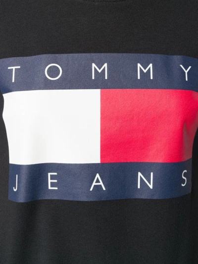 Shop Tommy Jeans Printed Logo T-shirt In Black