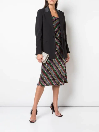 Shop Milly Sequinned Midi Skirt In Black