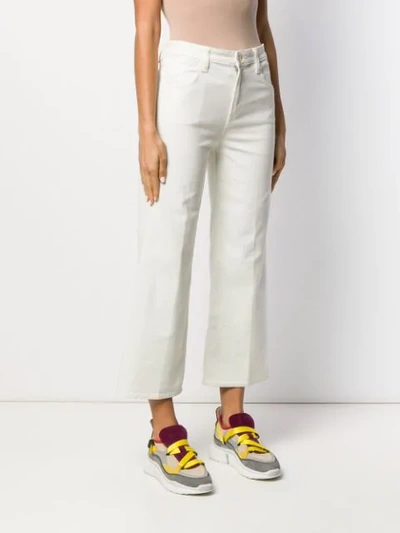 Shop J Brand Wide Leg Jeans In White
