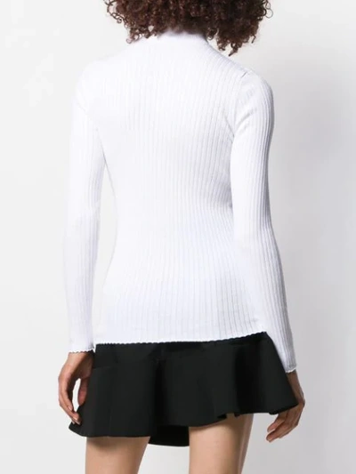 Shop Courrèges Turtleneck Sweatshirt In White