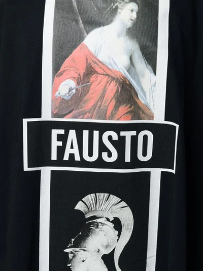 Shop Fausto Puglisi Madonna Print T-shirt In Black