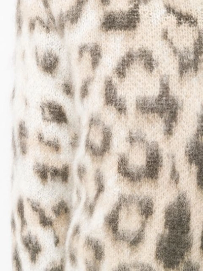 Shop Loewe Leopard Mohair Jumper In Neutrals