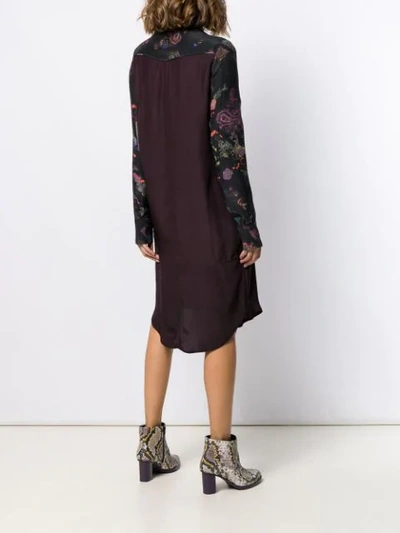 Shop A.f.vandevorst Print Mix Shirt Dress In Purple