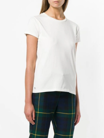 Shop Polo Ralph Lauren Logo Embroidered T-shirt - White