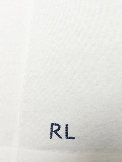 Shop Polo Ralph Lauren Logo Embroidered T-shirt - White