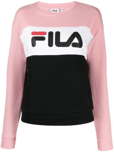 Shop Fila Leah Crew-neck Sweatshirt In Pink