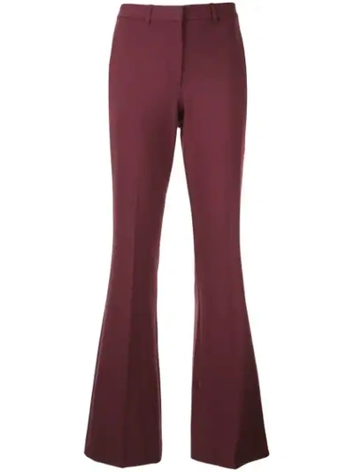 Shop Theory Tailored Straight-leg Trousers In Red