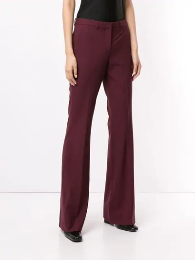 Shop Theory Tailored Straight-leg Trousers In Red