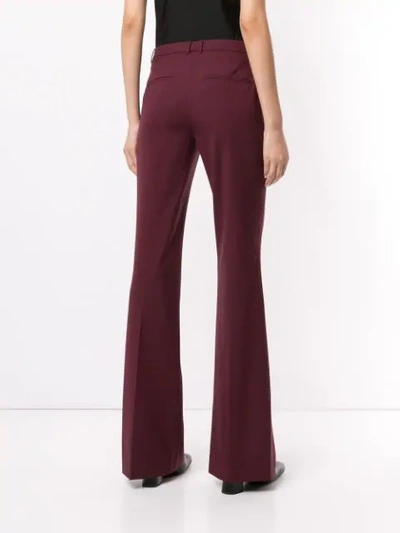 Shop Theory Tailored Straight-leg Trousers In Red