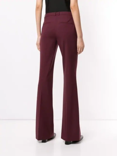 Theory Tailored Straight-leg Trousers In Red