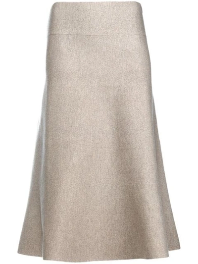 Shop Agnona High Waisted Swing Skirt - Neutrals