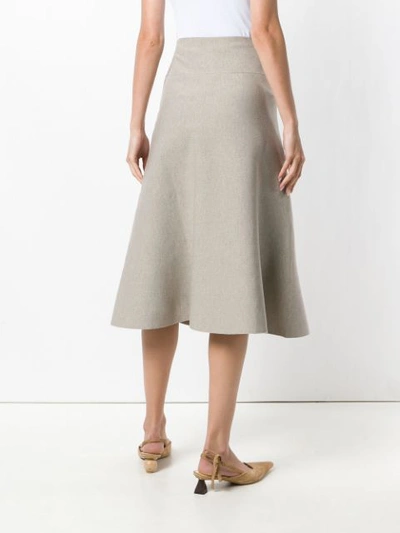 Shop Agnona High Waisted Swing Skirt - Neutrals