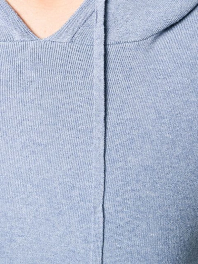Shop Live The Process Oversized Knit Hoodie In Blue