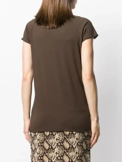 Shop Nili Lotan Short-sleeve Fitted Top In Green
