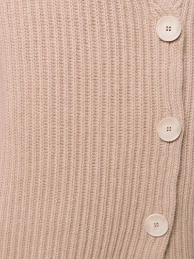 Shop Stella Mccartney V-neck Cable Knit Ribbed Cardigan In 2600