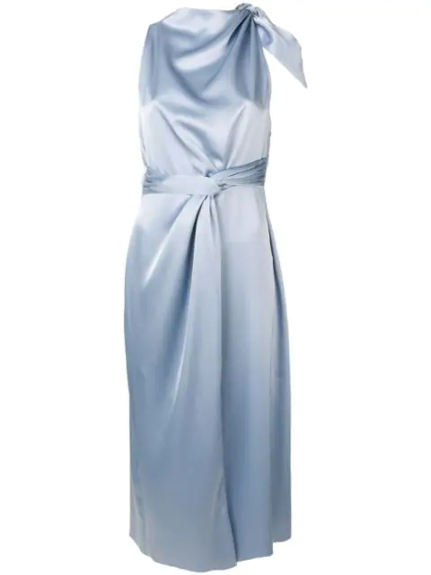 nanushka kalila satin midi dress