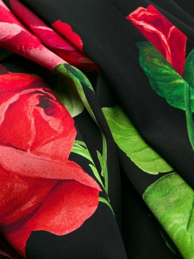 Shop Dolce & Gabbana Portofino Print Fitted Dress In Black