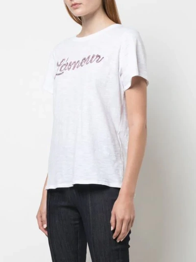 Shop Cinq À Sept L'amour Embellished T-shirt In White