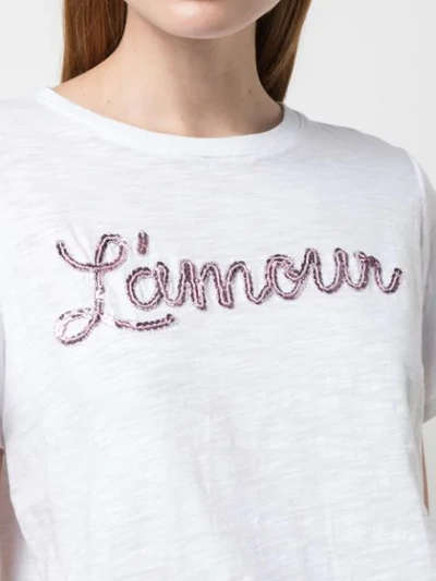 Shop Cinq À Sept L'amour Embellished T-shirt In White