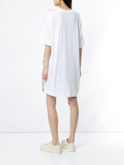 MARNI FLORAL T-SHIRT DRESS - 白色