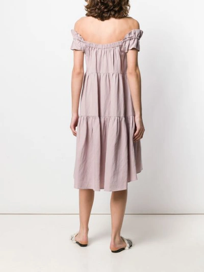 Shop Ulla Johnson Off The Shoulder Dress In Pink