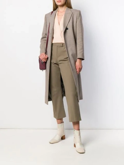 Shop Theory Mid Rise Cropped Trousers In Neutrals