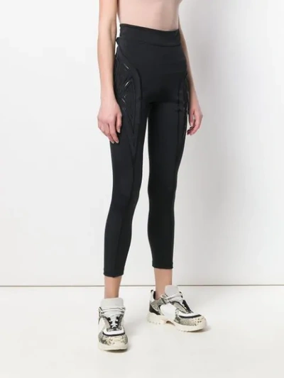 FENDI TECH FABRIC LEGGINGS - 黑色