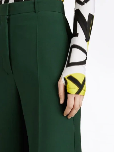 Shop Burberry Tailored High-waist Trousers In Green