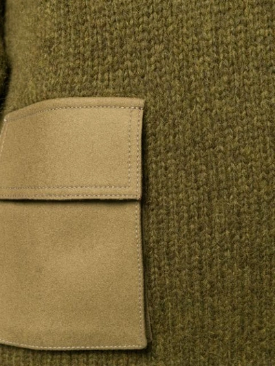 Shop Rochas Pocket Detail Jumper In Green