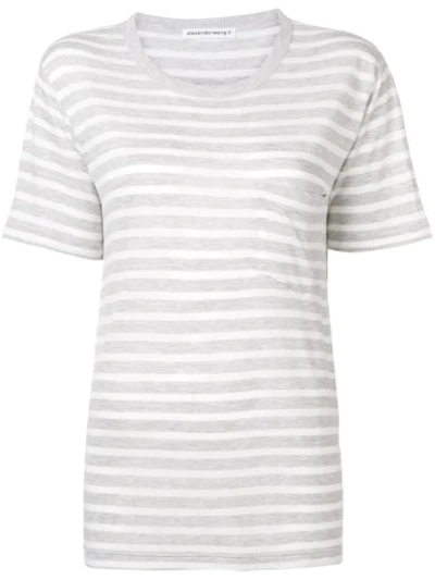 Shop Alexander Wang T Striped T In Grey