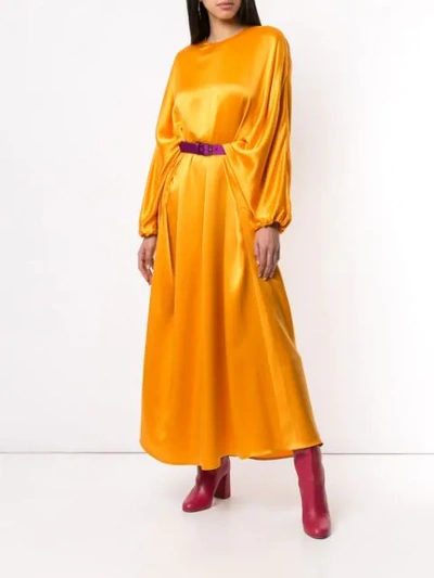 ROKSANDA 长袖伞形连衣裙 - 橘色