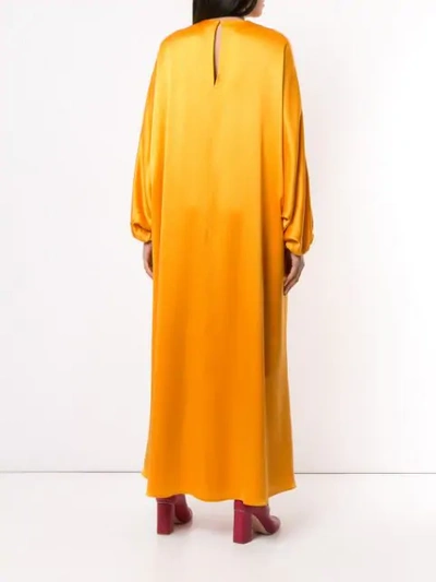 ROKSANDA 长袖伞形连衣裙 - 橘色