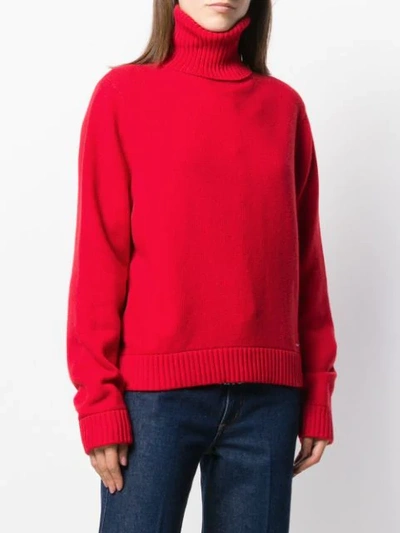 Shop Dsquared2 Roll Neck Knitted Jumper In Red