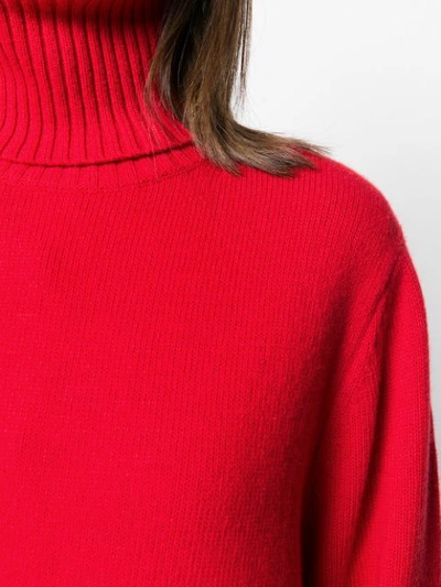 Shop Dsquared2 Roll Neck Knitted Jumper In Red