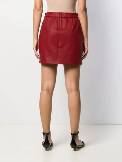 Shop Helmut Lang Plain Mini Skirt In Red