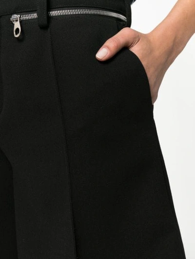 Shop Chloé Zip Detail Wool Shorts In 001 Black