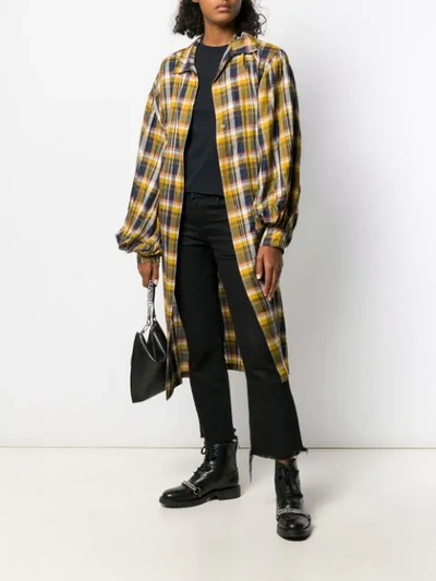 Collina Strada Plaid Shirt Jacket In Yellow