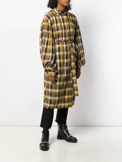 Collina Strada Plaid Shirt Jacket In Yellow