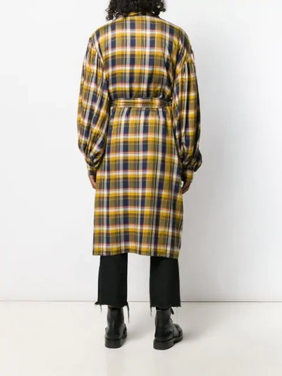 Collina Strada Plaid Shirt Jacket In Yellow