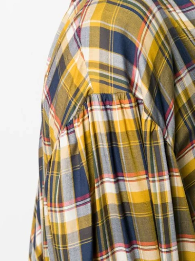 Collina Strada Plaid Shirt Jacket In Yellow