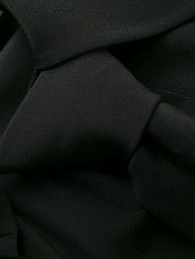 Shop Gucci Neck Tie Blouse In 1000 Black