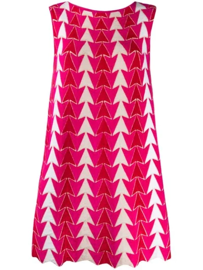 ANTONINO VALENTI ARROW PATTERN DRESS - 粉色