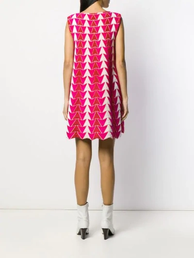 Shop Antonino Valenti Arrow Pattern Dress In Pink
