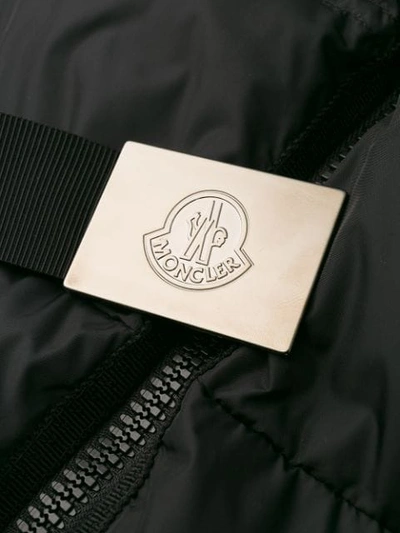 Shop Moncler Belted Puffer Jacket In Black