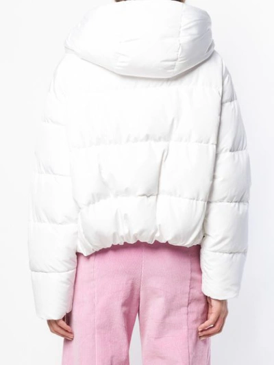 Shop Bacon Zipped Padded Jacket In White