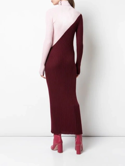 Shop Gabriela Hearst Rib Knit Dress In Pink