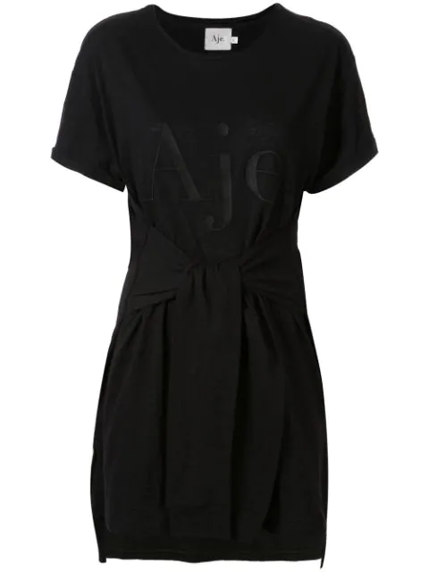 tie front tee dress