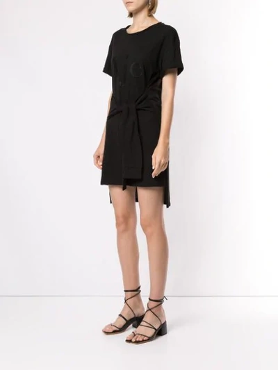 Shop Aje Logo Print T-shirt Dress In Black